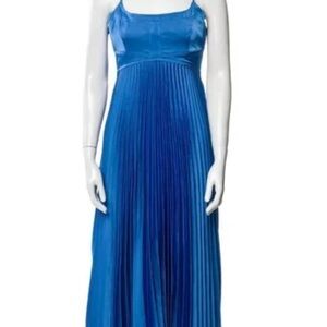 House of Harlow 1960 Blue Pleated Midi Sundress